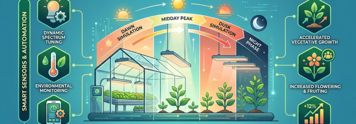 Photoperiod Control 2.0: Simulating Natural Daylight for Maximum Crop Yield