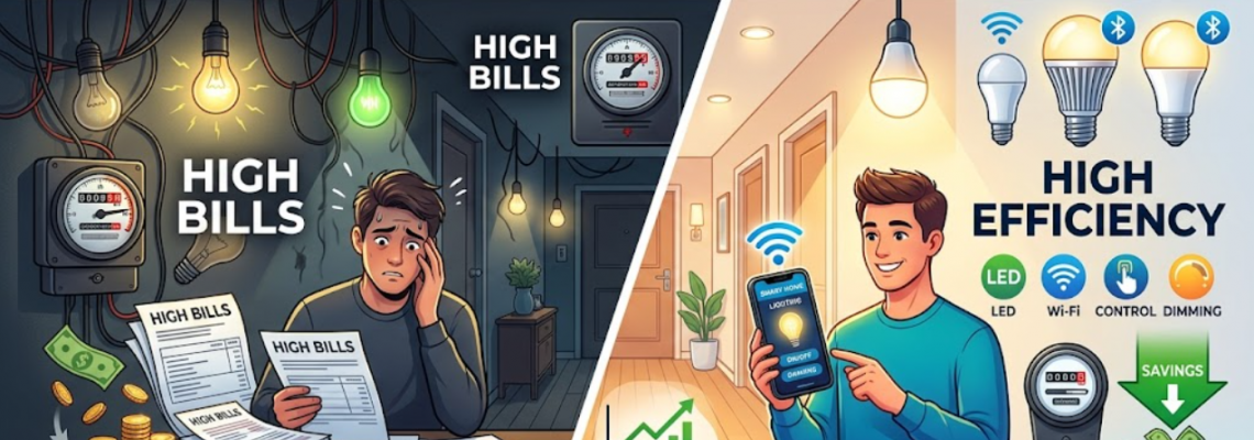 From High Bills to High Efficiency: Smart Lighting Solutions for Energy Savings